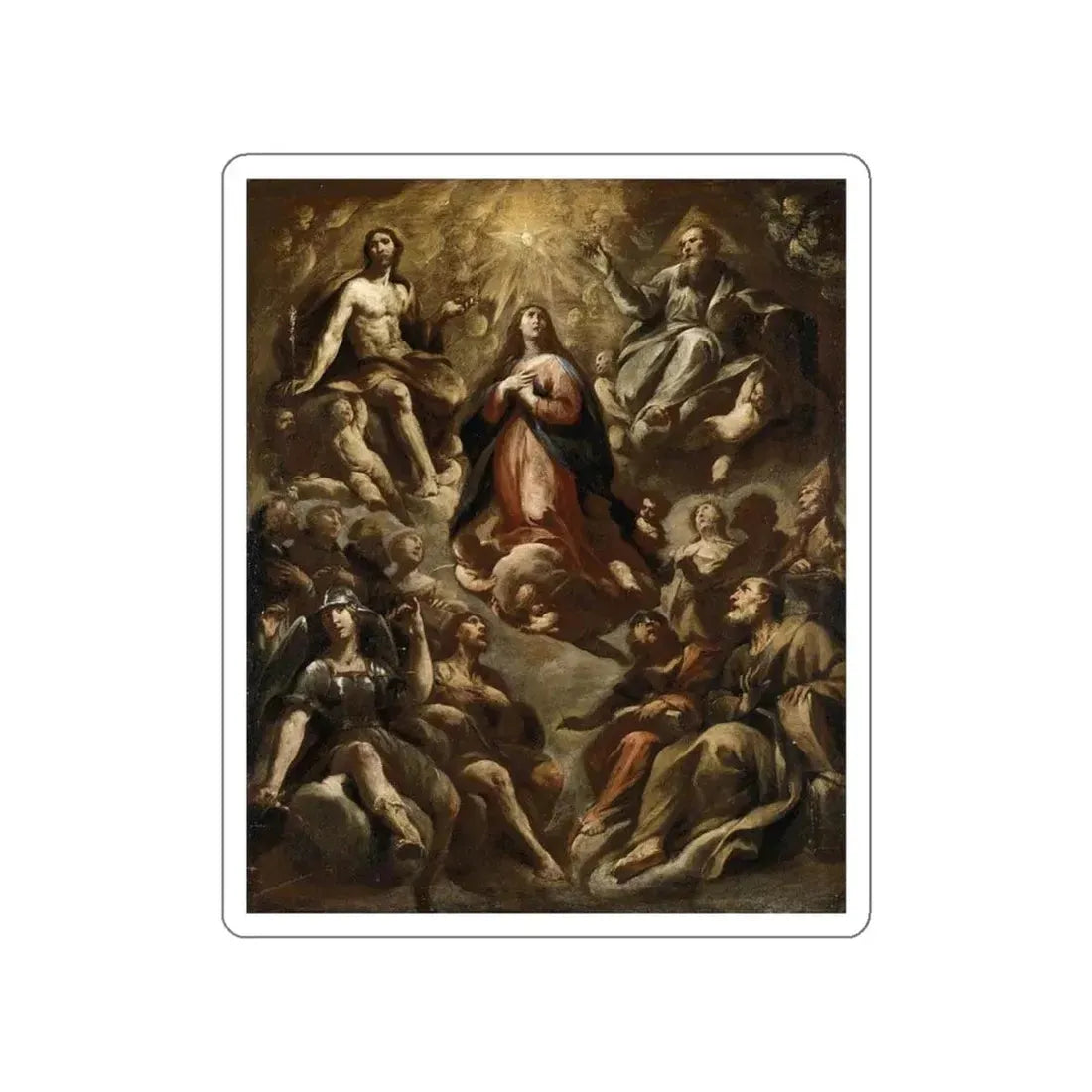 VACCARO, Andrea - Assumption of the Virgin (Artwork) STICKER Vinyl Die-Cut Decal White Die-Cut 5 Inch - The Sticker Space