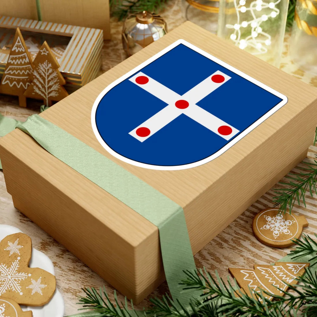 Vadstena församling vapen (Sweden) (Coat of Arms) STICKER Vinyl Kiss-Cut Decal - The Sticker Space