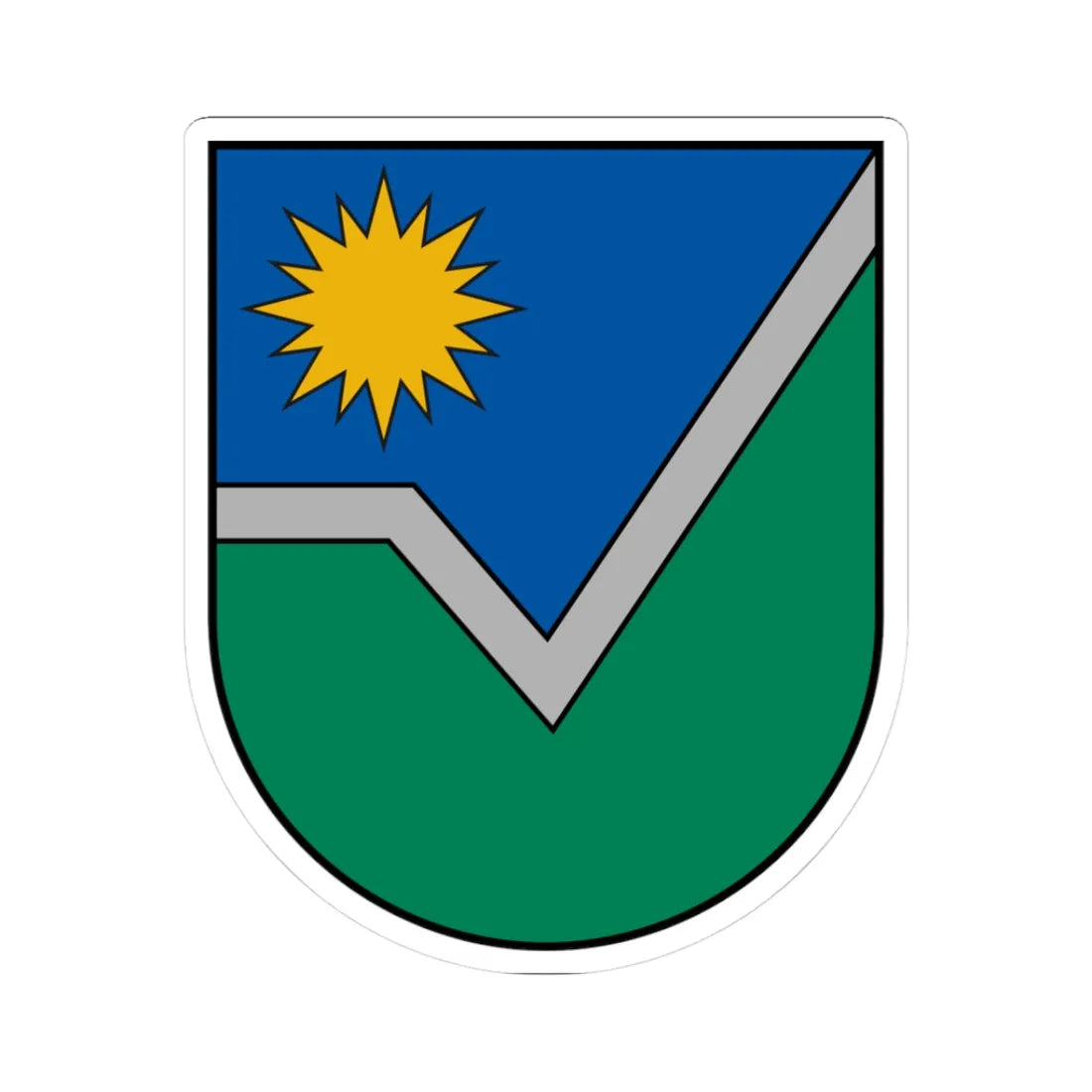 Vaiņodes novads COA (Latvia) (Coat of Arms) STICKER Vinyl Kiss-Cut Decal 3 Inch White - The Sticker Space