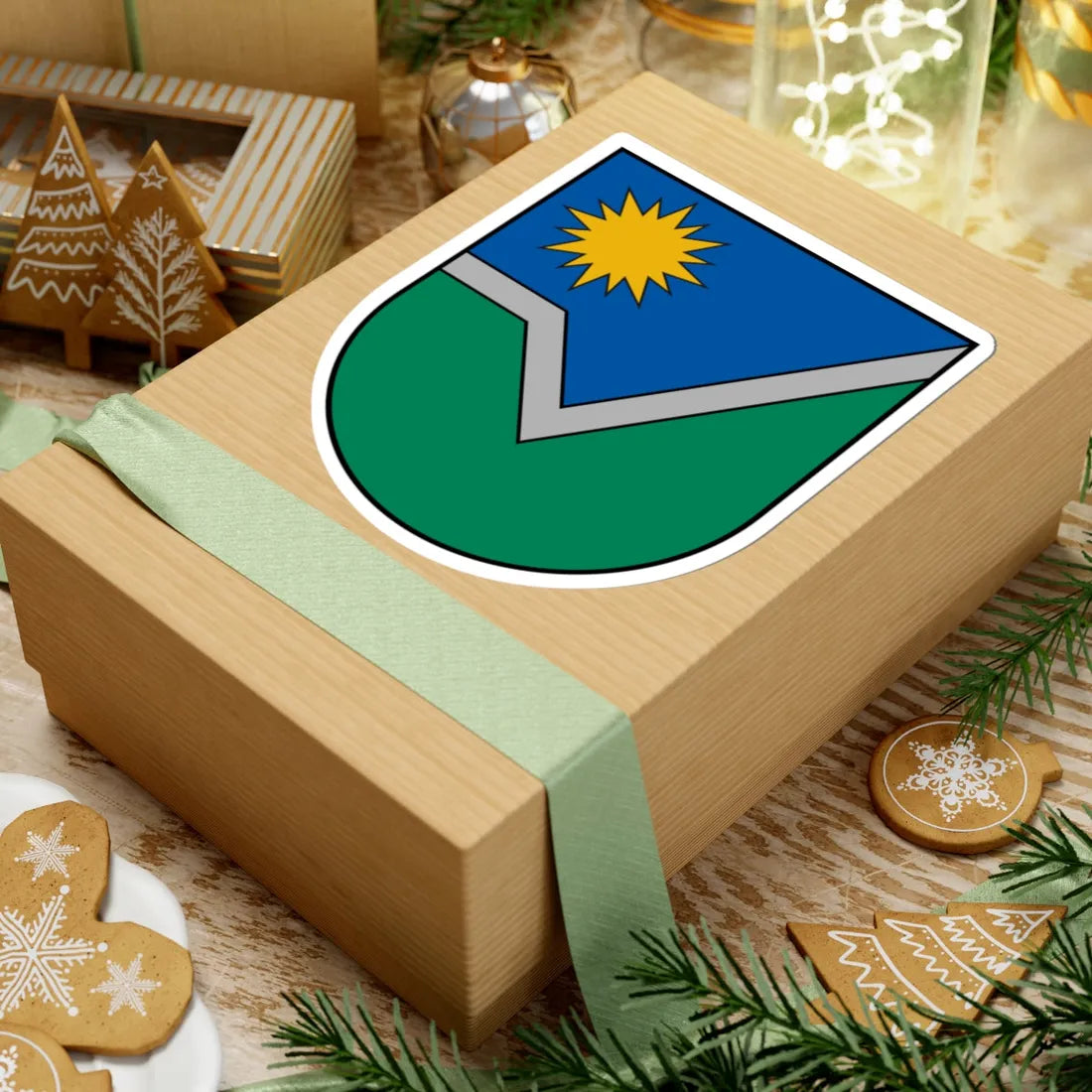 Vaiņodes novads COA (Latvia) (Coat of Arms) STICKER Vinyl Kiss-Cut Decal - The Sticker Space