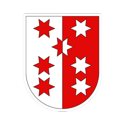 Valais-coat of arms old (Switzerland) (Coat of Arms) STICKER Vinyl Kiss-Cut Decal 3 Inch White - The Sticker Space
