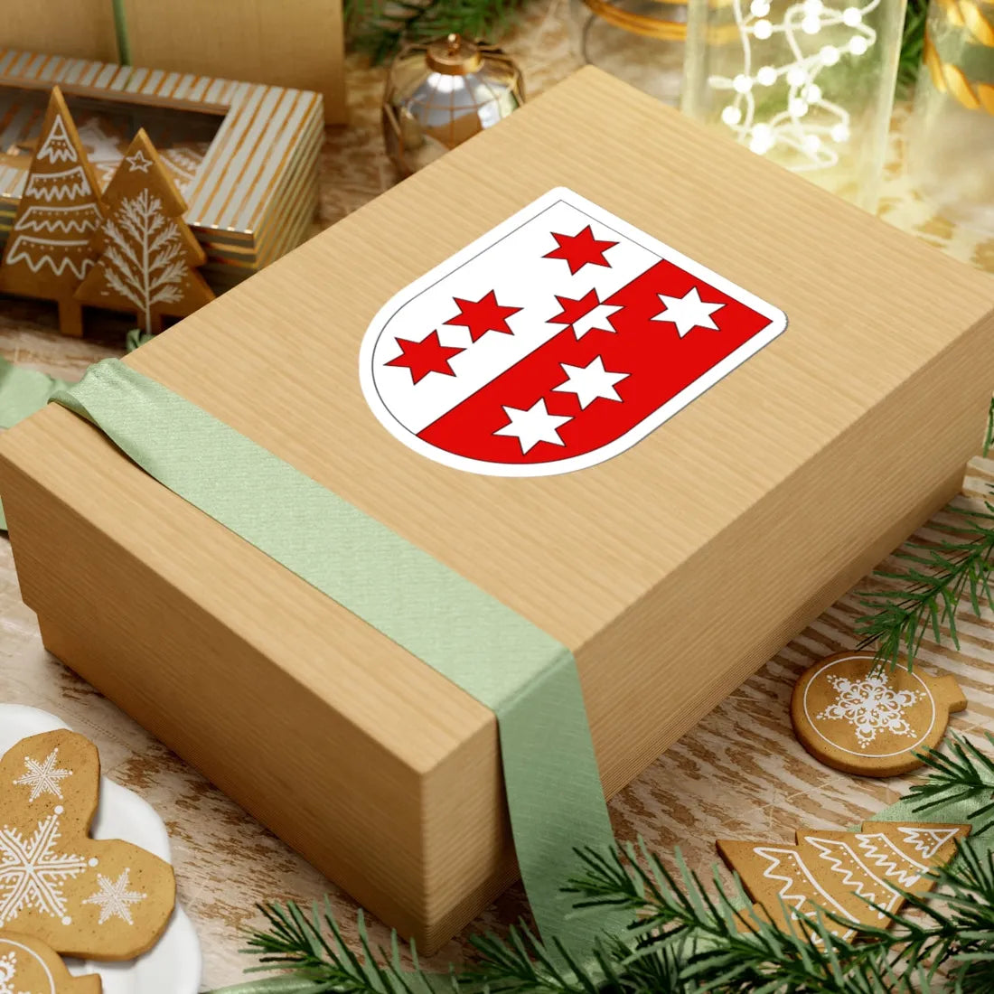 Valais-coat of arms old (Switzerland) (Coat of Arms) STICKER Vinyl Kiss-Cut Decal - The Sticker Space