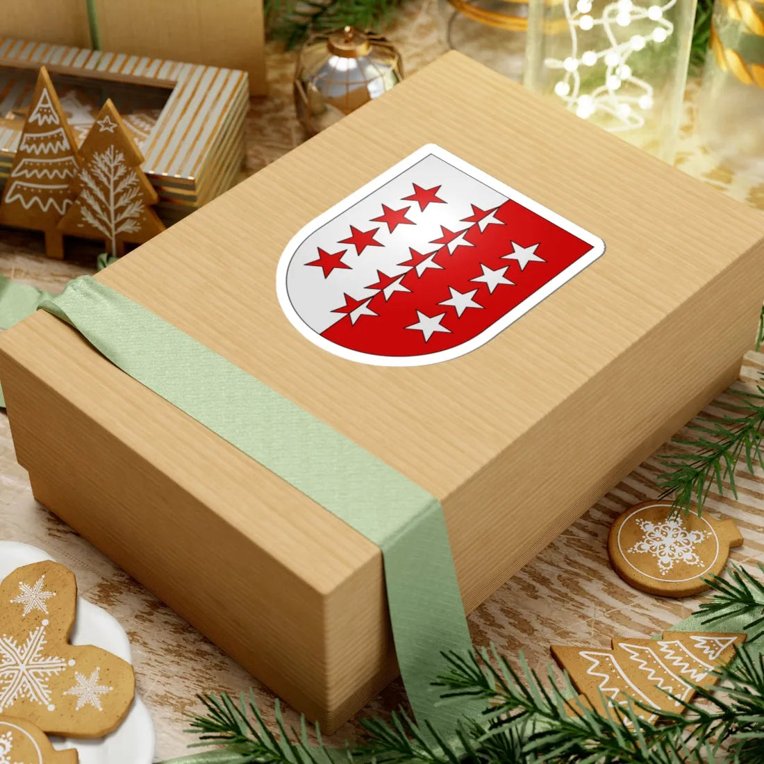 Valais-coat of arms (Switzerland) (Coat of Arms) STICKER Vinyl Kiss-Cut Decal - The Sticker Space