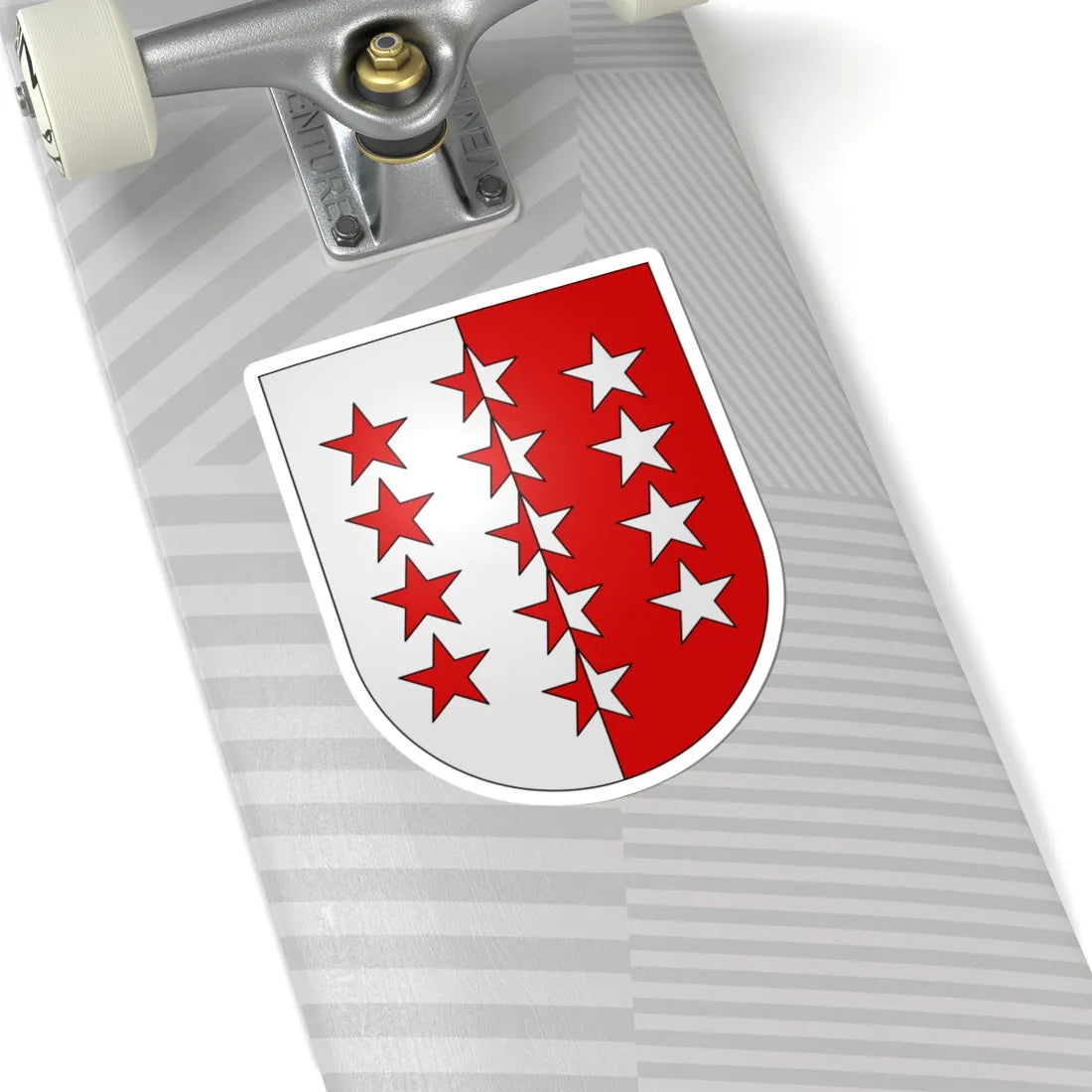 Valais-coat of arms (Switzerland) (Coat of Arms) STICKER Vinyl Kiss-Cut Decal - The Sticker Space