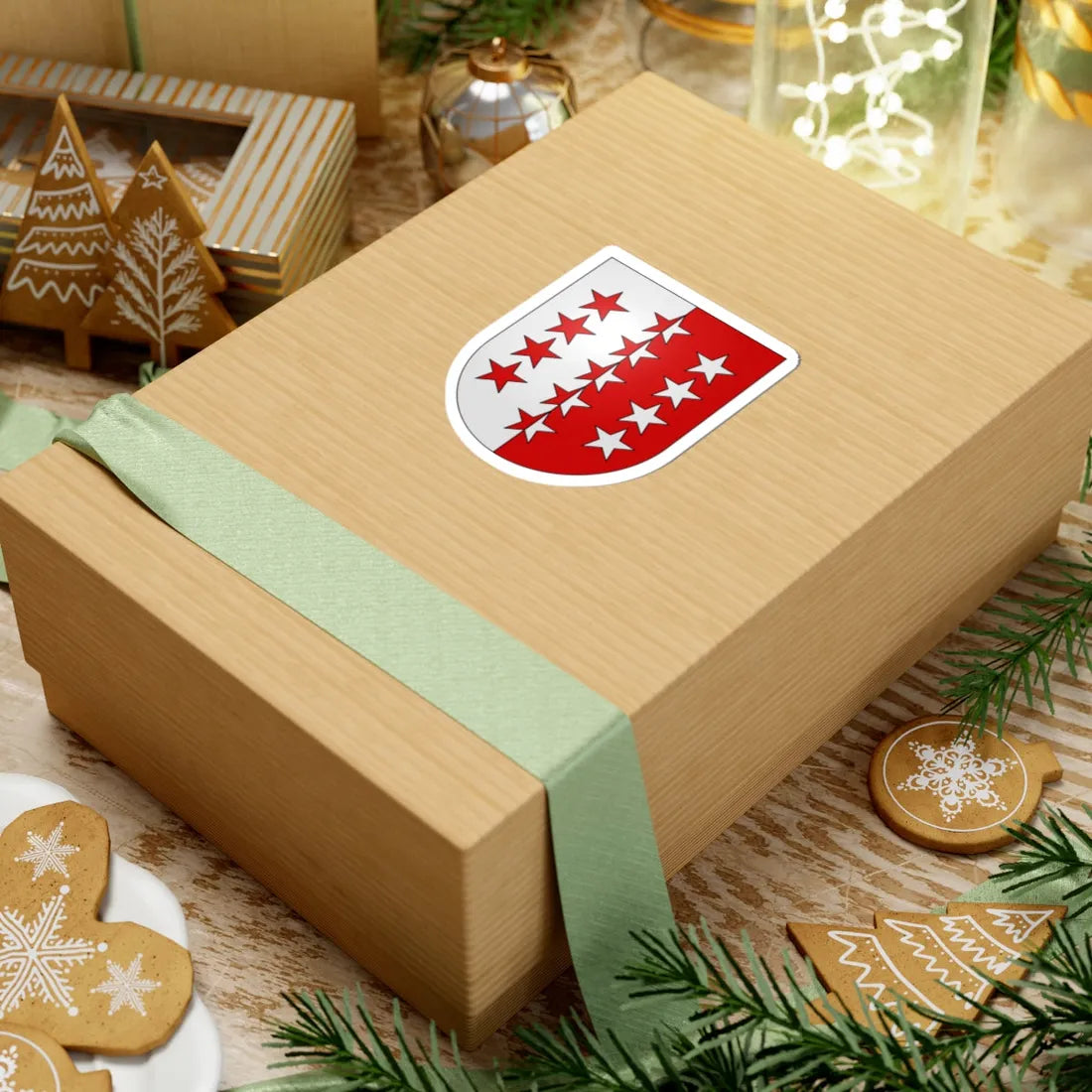 Valais-coat of arms (Switzerland) (Coat of Arms) STICKER Vinyl Kiss-Cut Decal - The Sticker Space