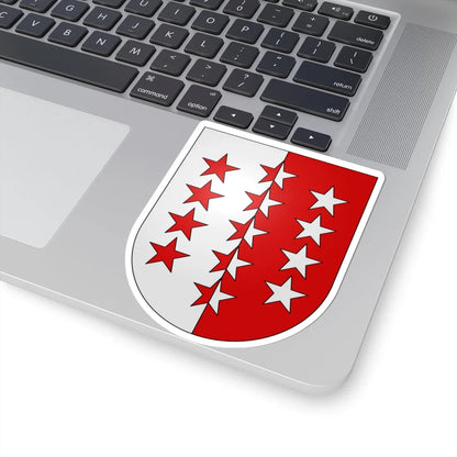 Valais-coat of arms (Switzerland) (Coat of Arms) STICKER Vinyl Kiss-Cut Decal - The Sticker Space