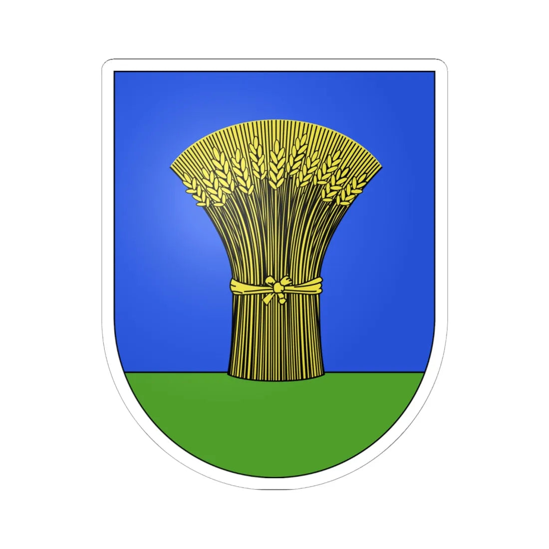 Valcolla-coat of arms (Switzerland) (Coat of Arms) STICKER Vinyl Kiss-Cut Decal 6 Inch White - The Sticker Space