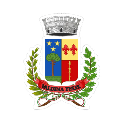 Valdina-Stemma (Italy) (Coat of Arms) STICKER Vinyl Kiss-Cut Decal 3 Inch White - The Sticker Space
