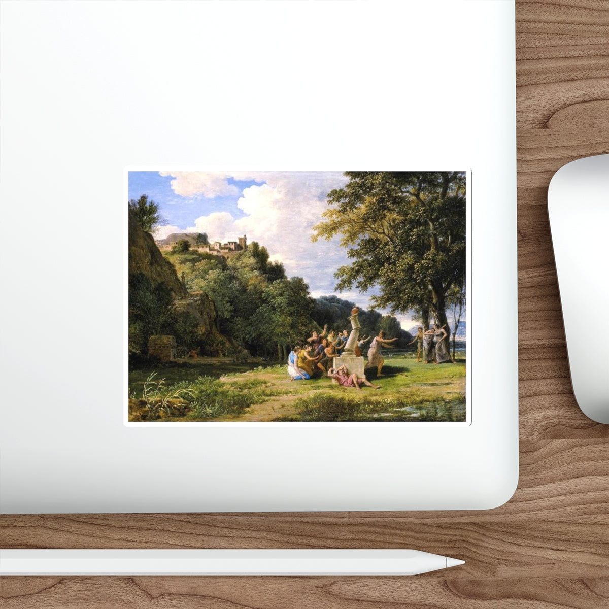 VALENCIENNES, Pierre-Henri de - Arcadian Landscape (Artwork) STICKER Vinyl Die-Cut Decal-The Sticker Space