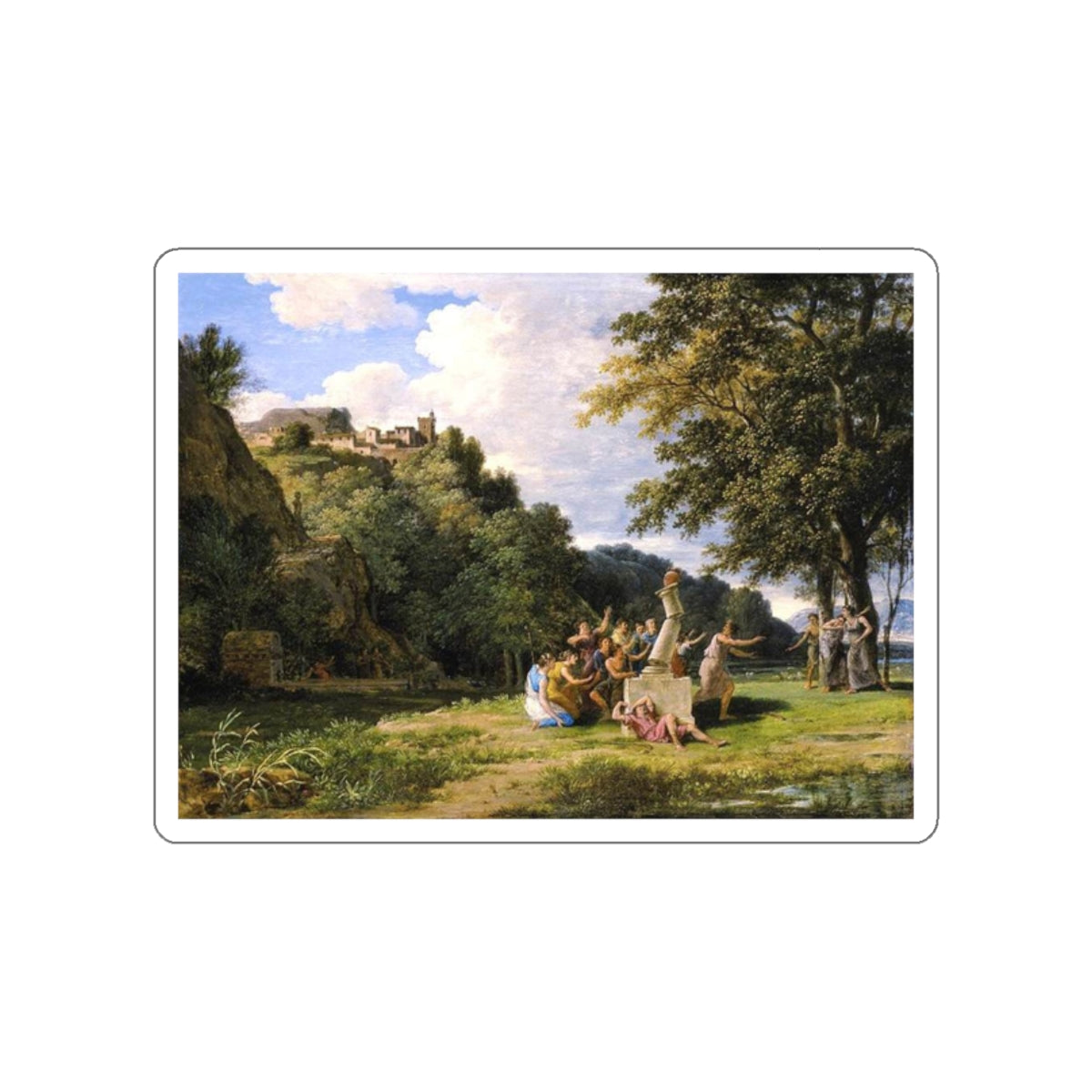 VALENCIENNES, Pierre-Henri de - Arcadian Landscape (Artwork) STICKER Vinyl Die-Cut Decal-White-The Sticker Space