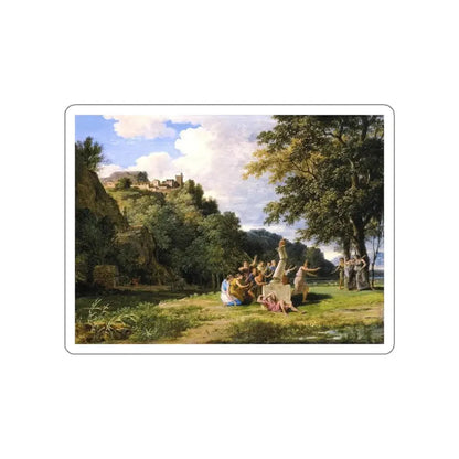 VALENCIENNES, Pierre-Henri de - Arcadian Landscape (Artwork) STICKER Vinyl Die-Cut Decal White Die-Cut 3 Inch - The Sticker Space