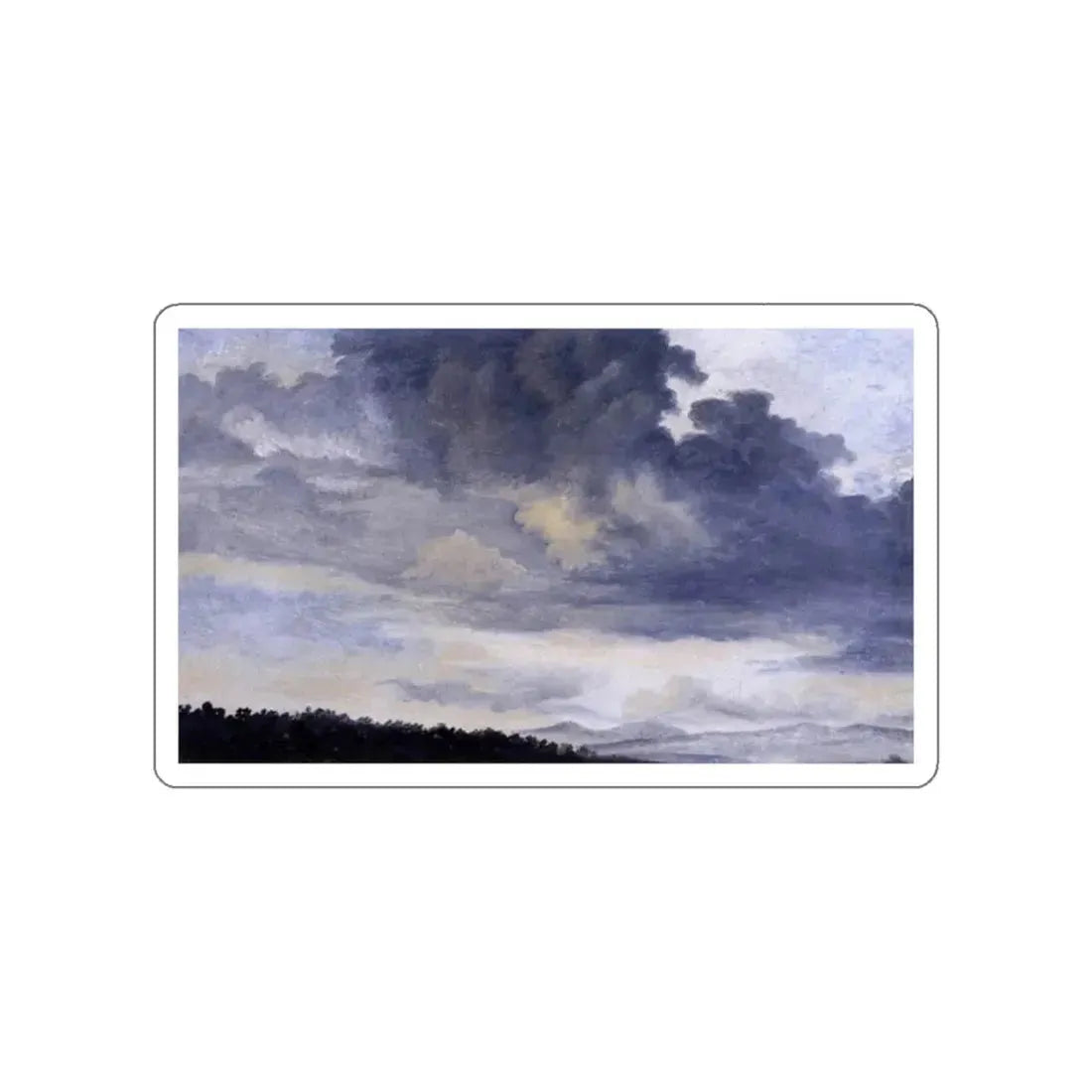 VALENCIENNES, Pierre-Henri de - Study of Clouds (Artwork) STICKER Vinyl Die-Cut Decal White Die-Cut 2 Inch - The Sticker Space