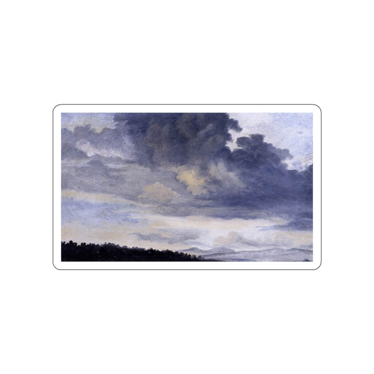 VALENCIENNES, Pierre-Henri de - Study of Clouds (Artwork) STICKER Vinyl Die-Cut Decal-White-The Sticker Space