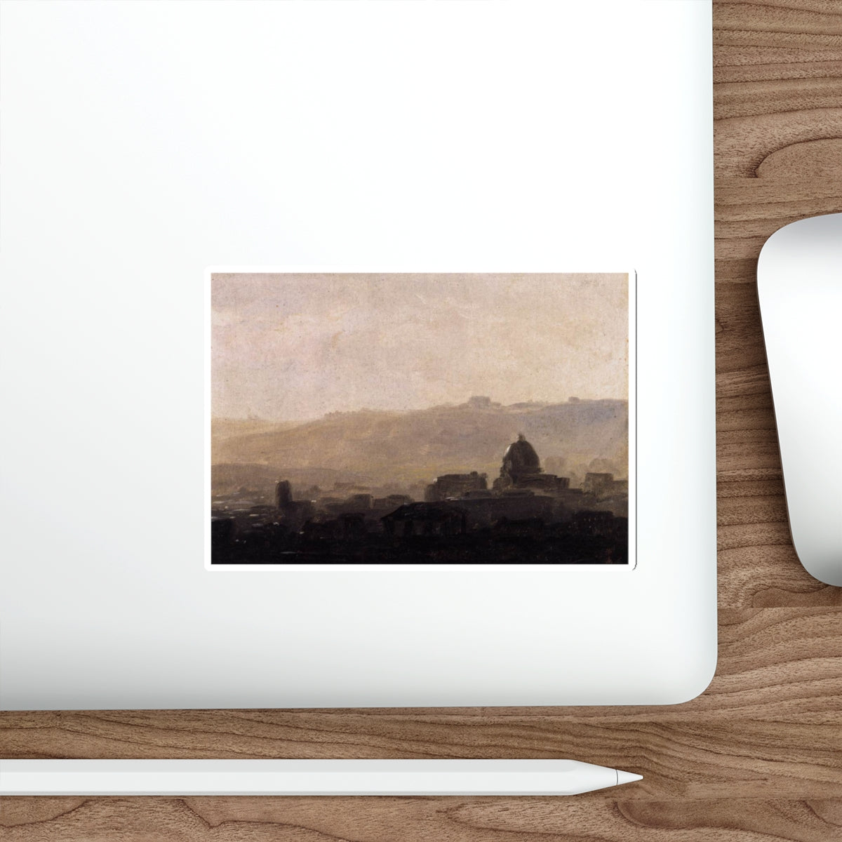 VALENCIENNES, Pierre-Henri de - View of Rome in the Morning (Artwork) STICKER Vinyl Die-Cut Decal-The Sticker Space