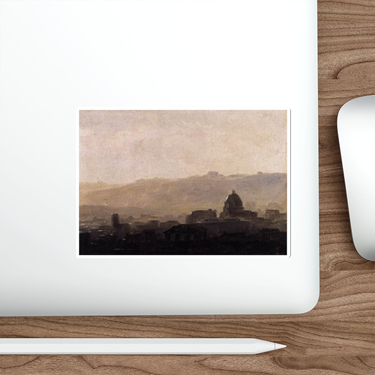 VALENCIENNES, Pierre-Henri de - View of Rome in the Morning (Artwork) STICKER Vinyl Die-Cut Decal-The Sticker Space