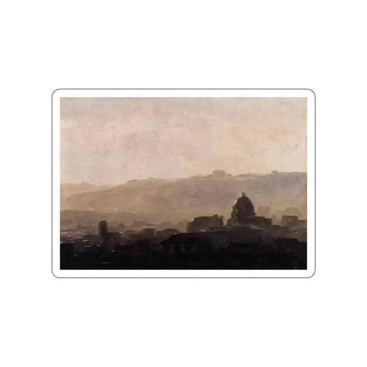 VALENCIENNES, Pierre-Henri de - View of Rome in the Morning (Artwork) STICKER Vinyl Die-Cut Decal White Die-Cut 2 Inch - The Sticker Space