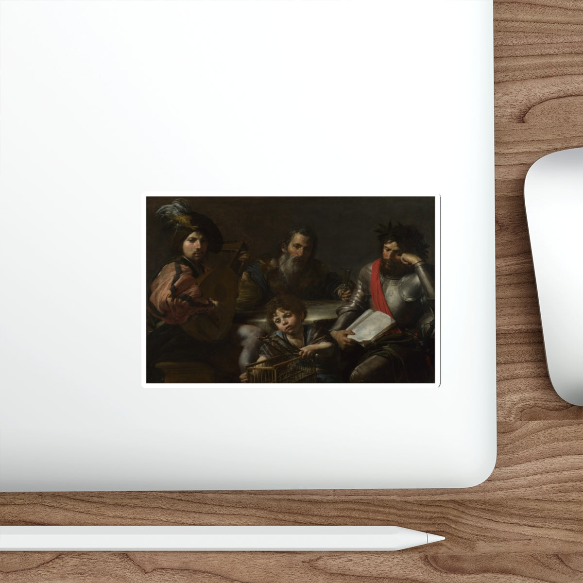 Valentin de Boulogne - The Four Ages of Man (Artwork) STICKER Vinyl Die-Cut Decal-The Sticker Space