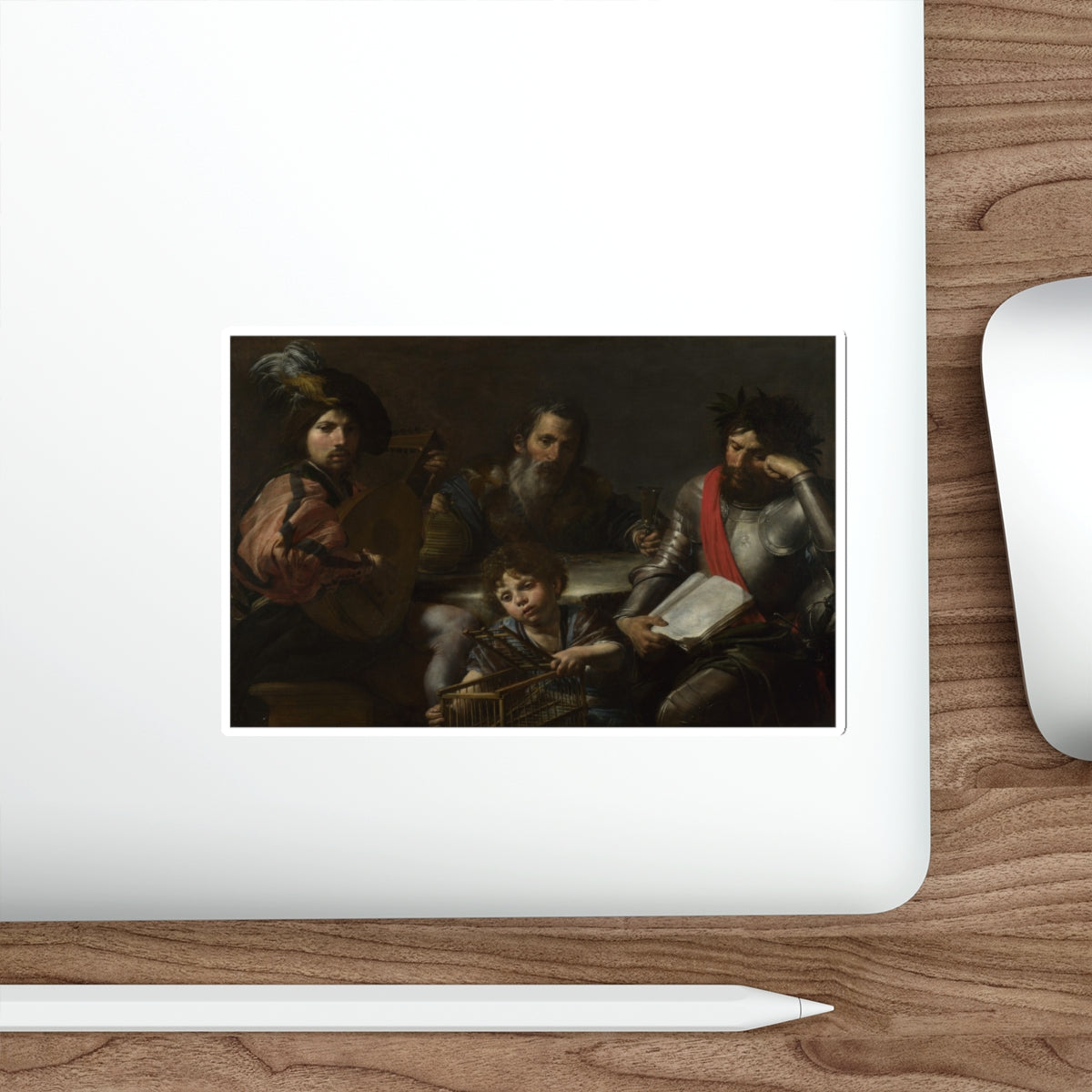 Valentin de Boulogne - The Four Ages of Man (Artwork) STICKER Vinyl Die-Cut Decal-The Sticker Space