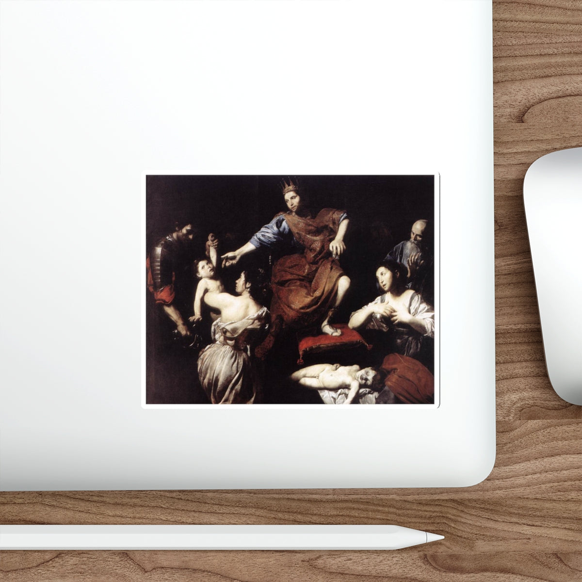 VALENTIN DE BOULOGNE - The Judgment of Solomon (Artwork) STICKER Vinyl Die-Cut Decal-The Sticker Space