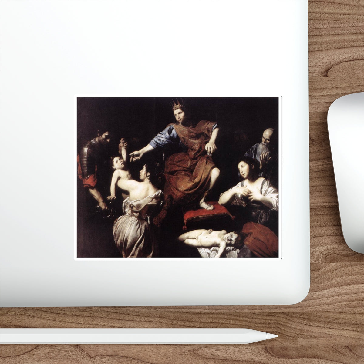 VALENTIN DE BOULOGNE - The Judgment of Solomon (Artwork) STICKER Vinyl Die-Cut Decal-The Sticker Space