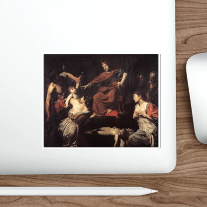 VALENTIN DE BOULOGNE - The Judgment of Solomon2 (Artwork) STICKER Vinyl Die-Cut Decal-The Sticker Space