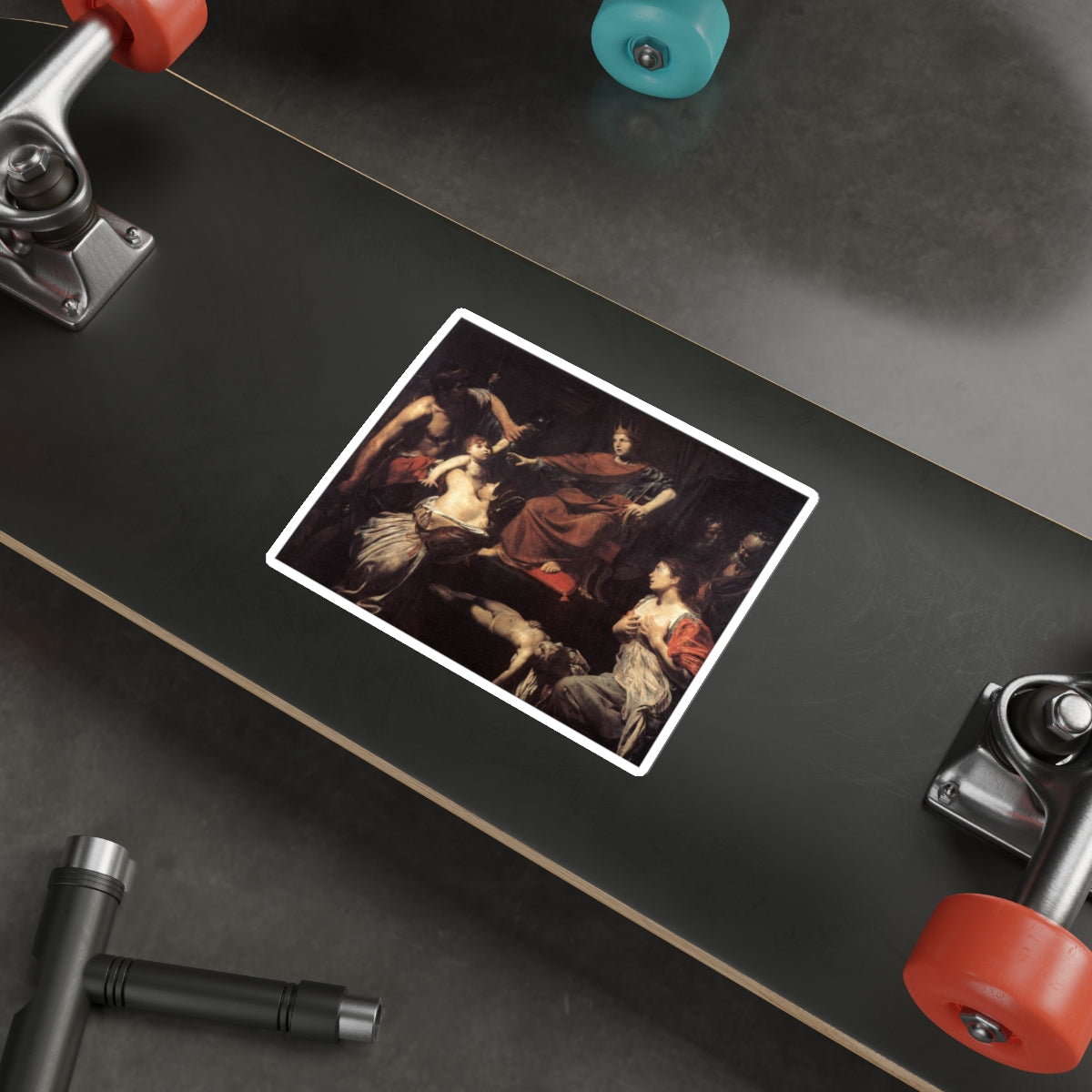 VALENTIN DE BOULOGNE - The Judgment of Solomon2 (Artwork) STICKER Vinyl Die-Cut Decal-The Sticker Space