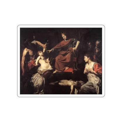 VALENTIN DE BOULOGNE - The Judgment of Solomon2 (Artwork) STICKER Vinyl Die-Cut Decal White Die-Cut 2 Inch - The Sticker Space