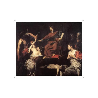 VALENTIN DE BOULOGNE - The Judgment of Solomon2 (Artwork) STICKER Vinyl Die-Cut Decal White Die-Cut 3 Inch - The Sticker Space