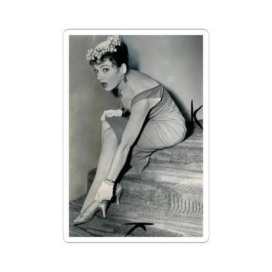 Valerie French #03 (Vintage Female Icon) STICKER Vinyl Kiss-Cut Decal 2 Inch White - The Sticker Space