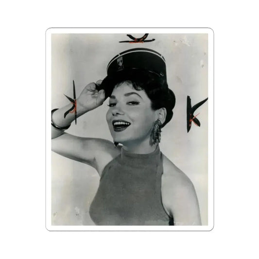 Valerie French #07 (Vintage Female Icon) STICKER Vinyl Kiss-Cut Decal 2 Inch White - The Sticker Space