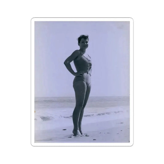 Valerie French #19 (Vintage Female Icon) STICKER Vinyl Kiss-Cut Decal 2 Inch White - The Sticker Space