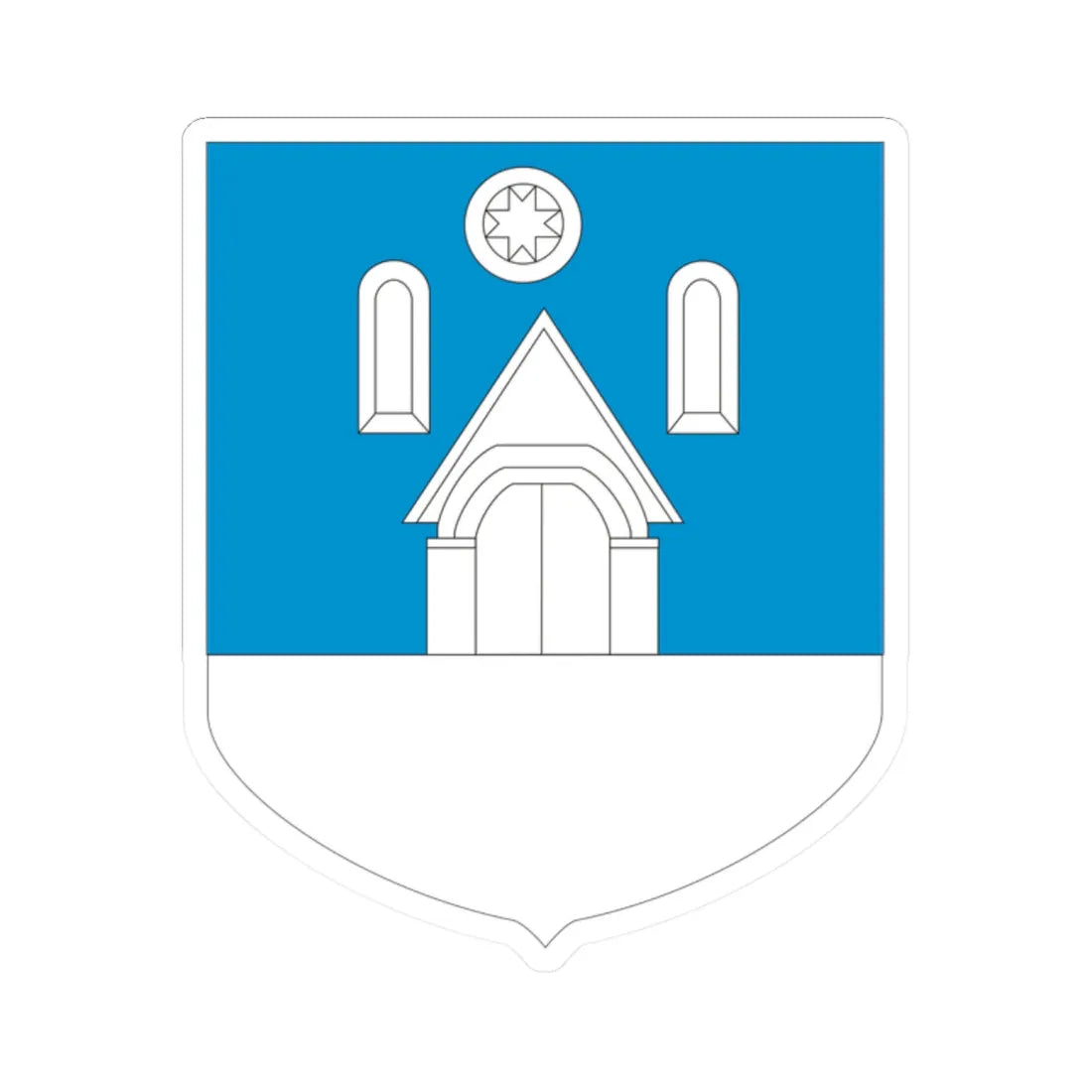 Valjala vapp (Estonia) (Coat of Arms) STICKER Vinyl Kiss-Cut Decal 2 Inch White - The Sticker Space