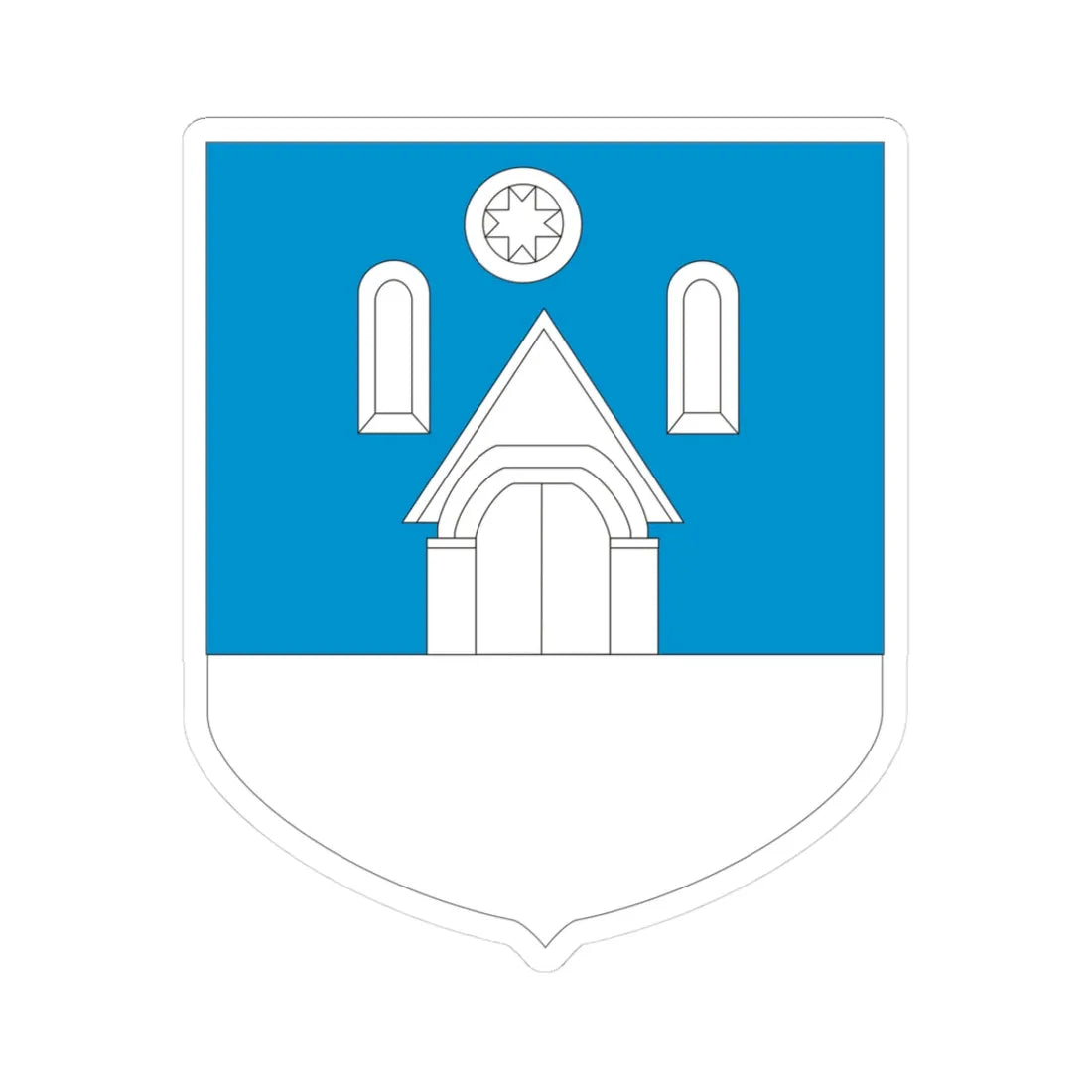 Valjala vapp (Estonia) (Coat of Arms) STICKER Vinyl Kiss-Cut Decal 3 Inch White - The Sticker Space