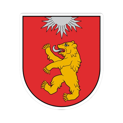 Valkas novads COA (Latvia) (Coat of Arms) STICKER Vinyl Kiss-Cut Decal 3 Inch White - The Sticker Space