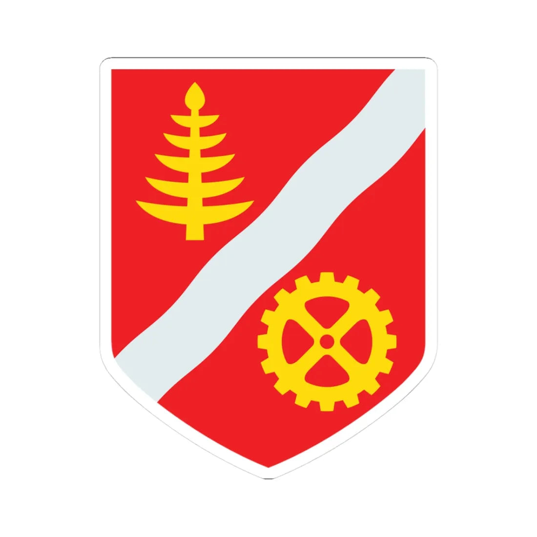 Valkeakoski.vaakuna (Finland) (Coat of Arms) STICKER Vinyl Kiss-Cut Decal 3 Inch White - The Sticker Space