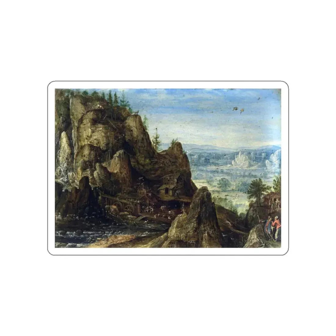 VALKENBORCH, Lucas van - Rocky Landscape (Artwork) STICKER Vinyl Die-Cut Decal White Die-Cut 2 Inch - The Sticker Space