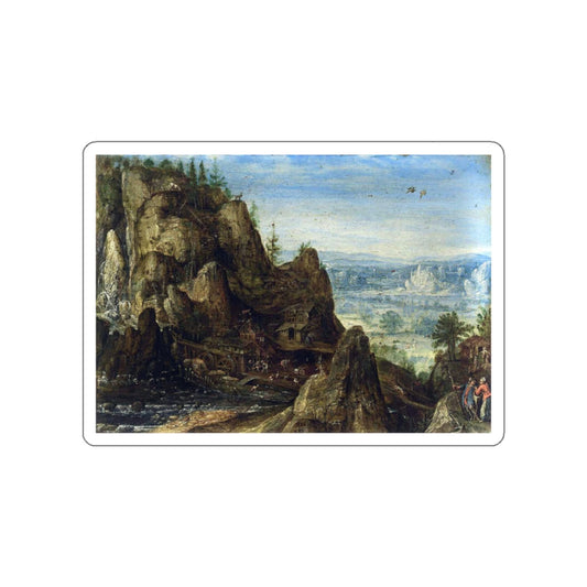 VALKENBORCH, Lucas van - Rocky Landscape (Artwork) STICKER Vinyl Die-Cut Decal-White-The Sticker Space