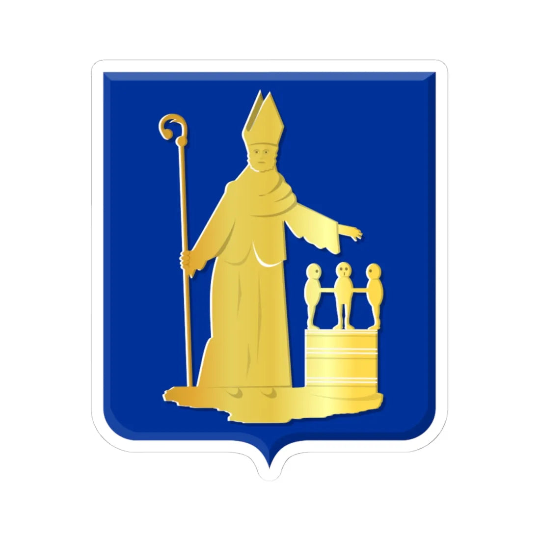 Valkenswaard wapen (Netherlands) (Coat of Arms) STICKER Vinyl Kiss-Cut Decal 4 Inch White - The Sticker Space