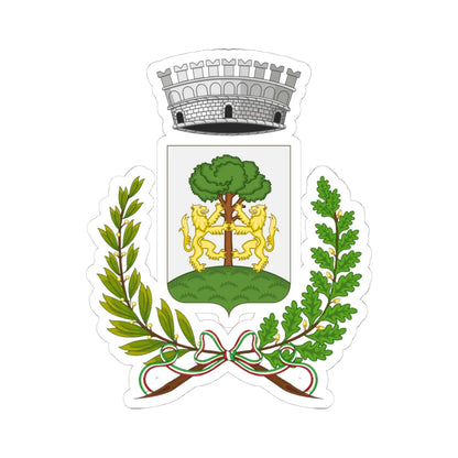 Valle dellAngelo-Stemma (Italy) (Coat of Arms) STICKER Vinyl Kiss-Cut Decal 4 Inch White - The Sticker Space