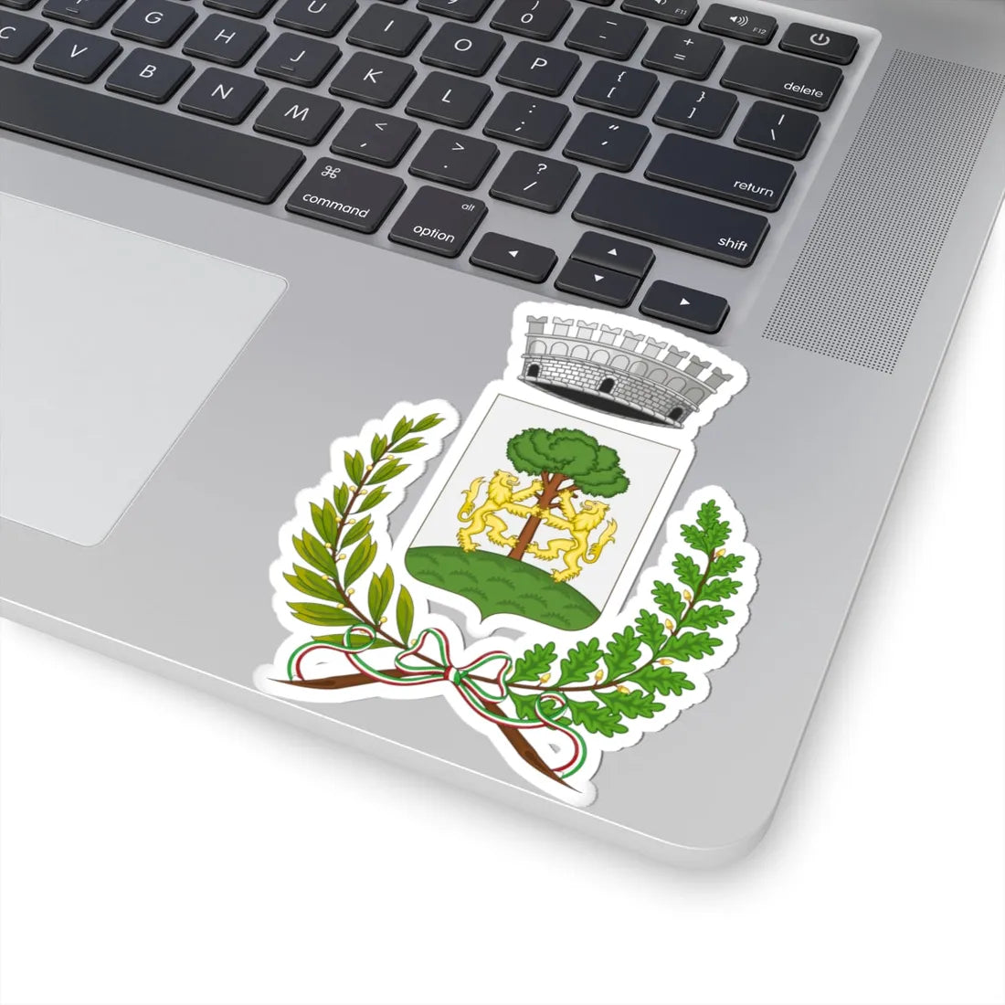 Valle dellAngelo-Stemma (Italy) (Coat of Arms) STICKER Vinyl Kiss-Cut Decal - The Sticker Space