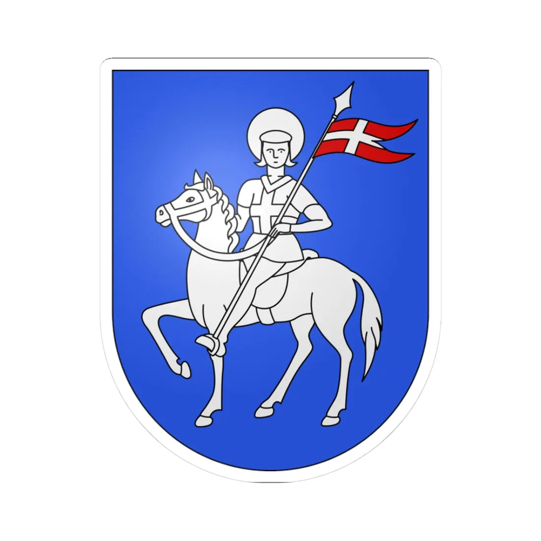 Vallemaggia-coat of arms (Switzerland) (Coat of Arms) STICKER Vinyl Kiss-Cut Decal 3 Inch White - The Sticker Space