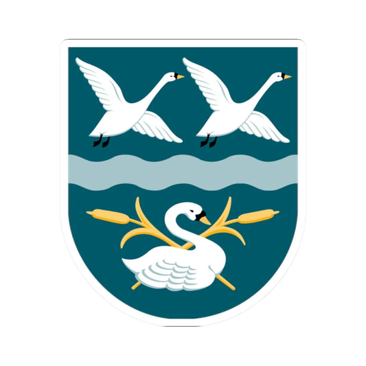 Vallensbæk Kommune coa (Denmark) (Coat of Arms) STICKER Vinyl Kiss-Cut Decal 2 Inch White - The Sticker Space