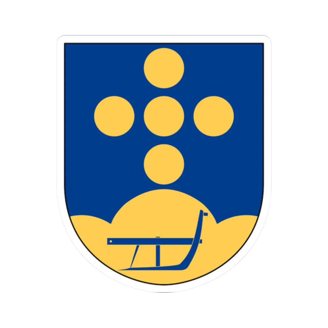 Vallerstad församling vapen (Sweden) (Coat of Arms) STICKER Vinyl Kiss-Cut Decal 2 Inch White - The Sticker Space