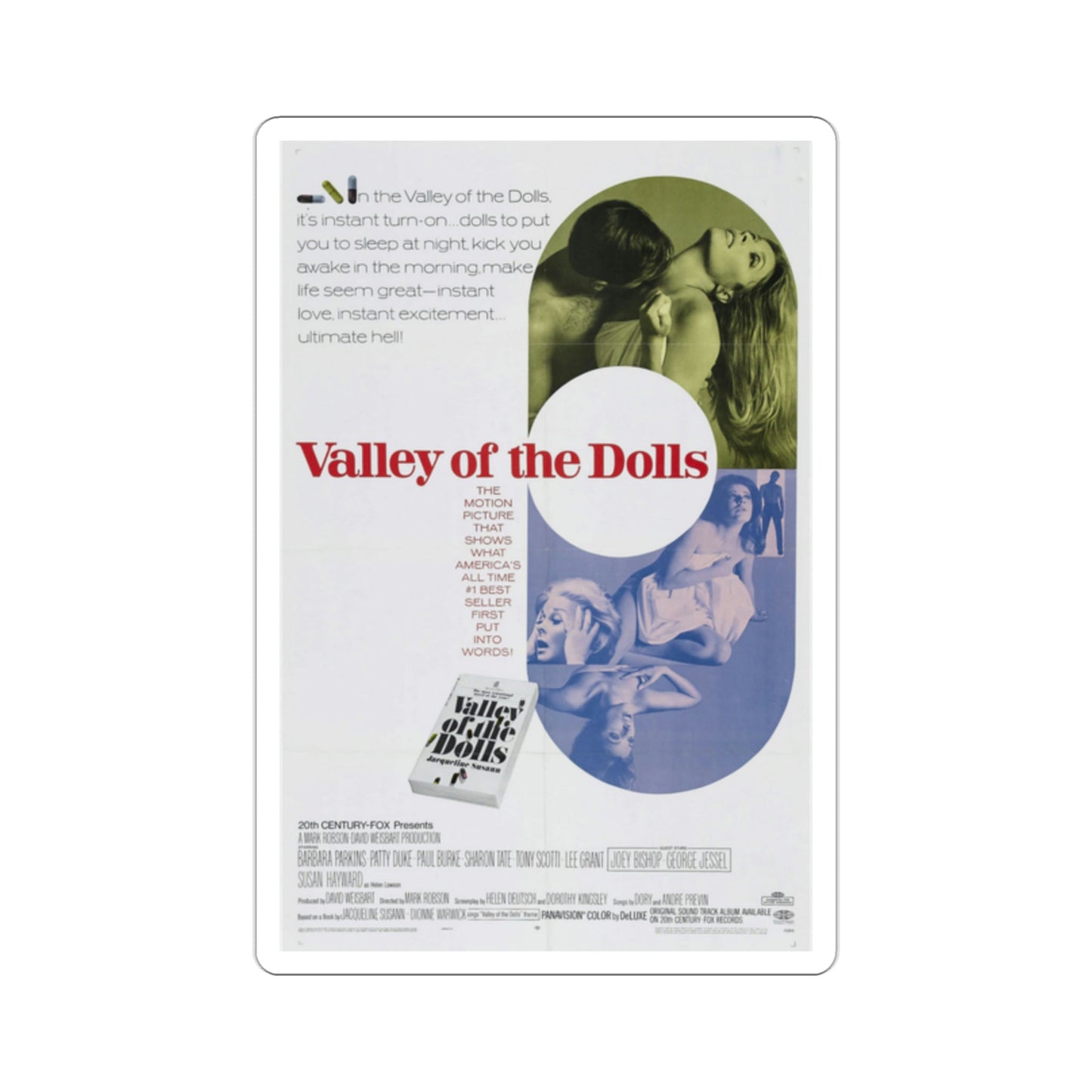 Valley of the Dolls 1967 Movie Poster STICKER Vinyl Die-Cut Decal-2 Inch-The Sticker Space