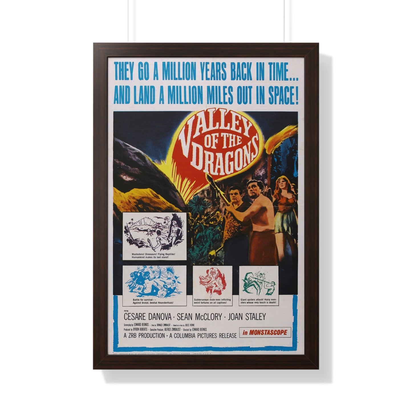 VALLEY OF THE DRAGONS 1961 - Framed Movie Poster-20" x 30"-The Sticker Space