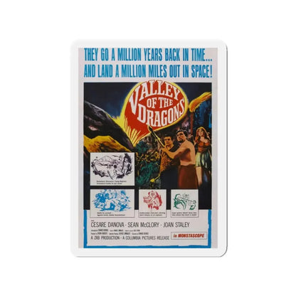 VALLEY OF THE DRAGONS 1961 Movie Poster - Refrigerator Magnet 2 Inch - The Sticker Space
