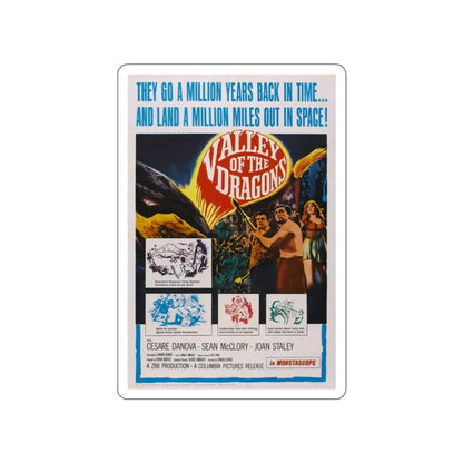 VALLEY OF THE DRAGONS 1961 Movie Poster STICKER Vinyl Die-Cut Decal 2 Inch - The Sticker Space