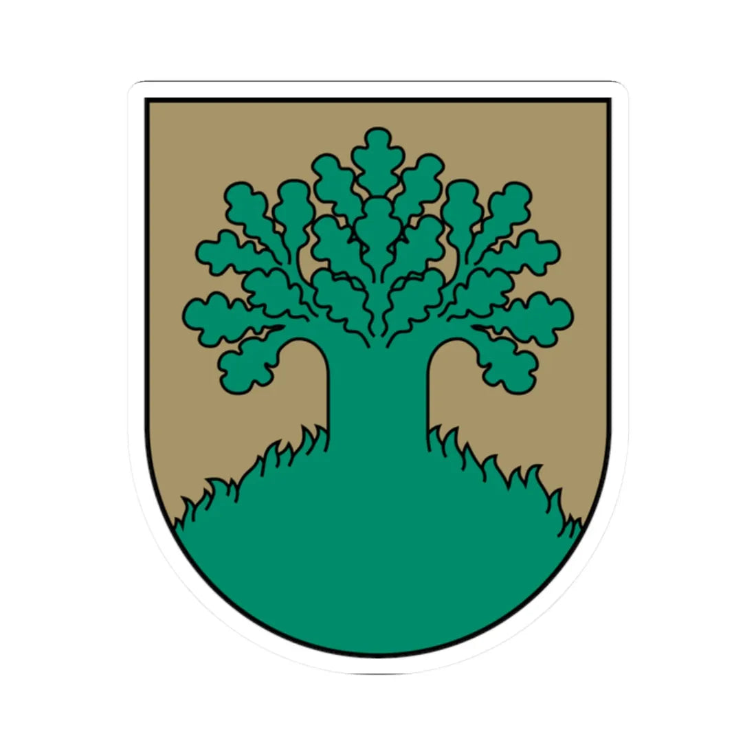 Valmieras apriņķa ģerbonis (Latvia) (Coat of Arms) STICKER Vinyl Kiss-Cut Decal 2 Inch White - The Sticker Space