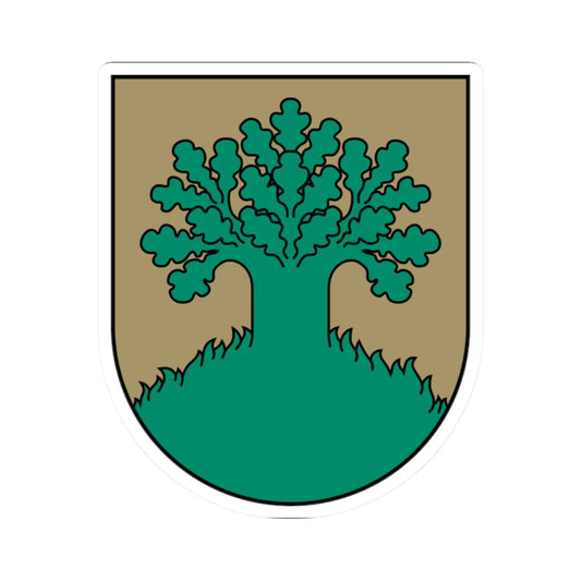 Valmieras apriņķa ģerbonis (Latvia) (Coat of Arms) STICKER Vinyl Kiss-Cut Decal 2 Inch White - The Sticker Space