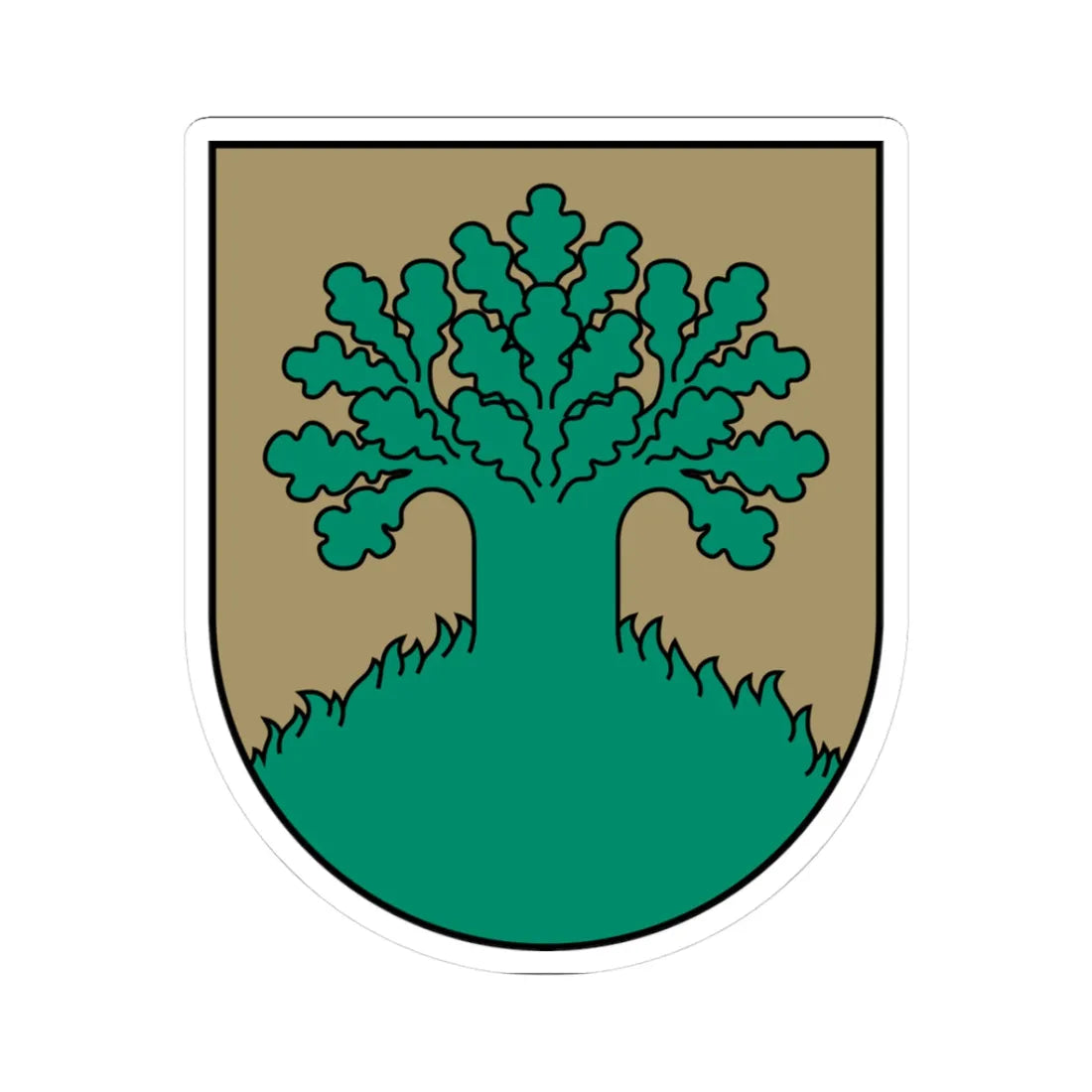 Valmieras apriņķa ģerbonis (Latvia) (Coat of Arms) STICKER Vinyl Kiss-Cut Decal 3 Inch White - The Sticker Space